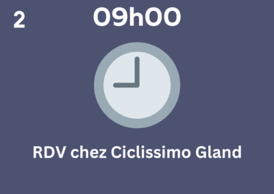 A clock saying 09h00.