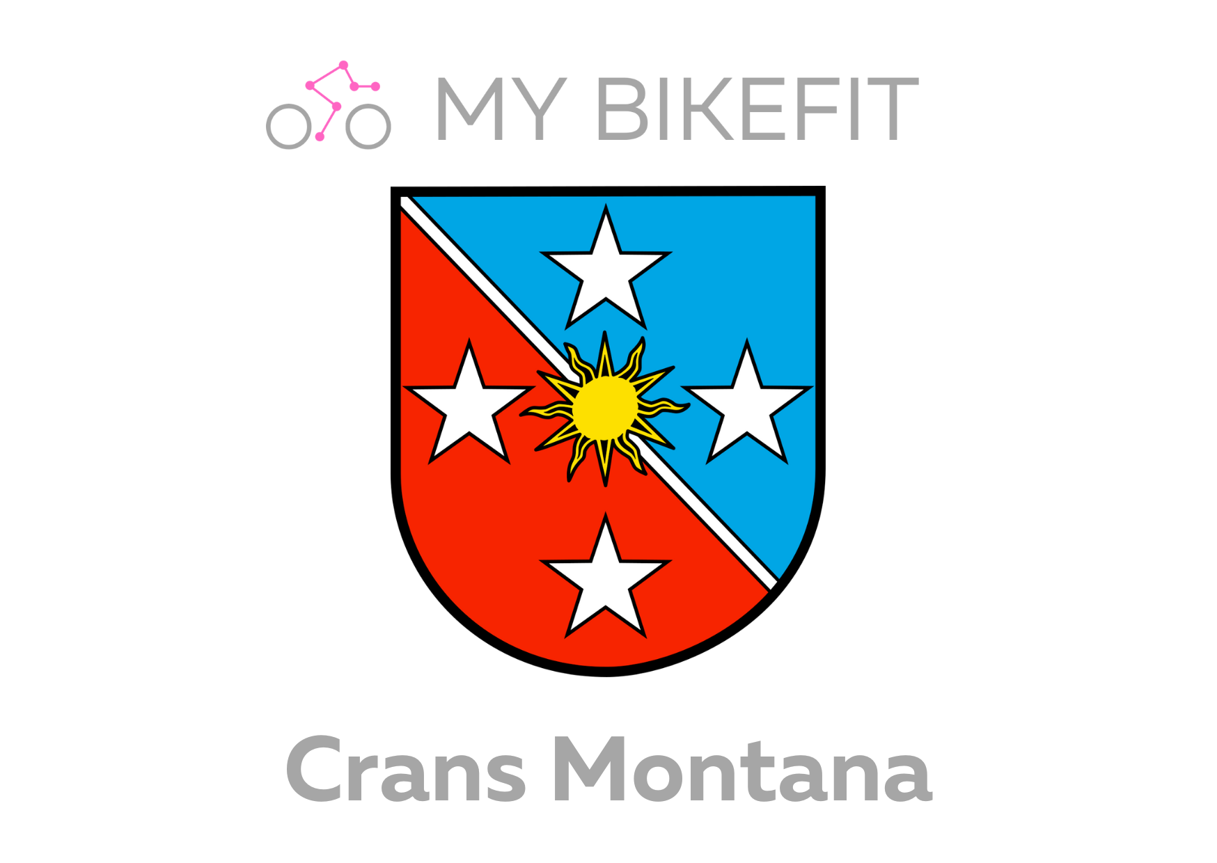 Flag shield of Crans Montana